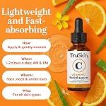 TruSkin Vitamin C Serum For Face – Anti Aging Formula with Vitamin C, Hyaluronic Acid, Vitamin E – Brightening Serum – Improve Appearance of Dark Spots, Tone, Fine Lines & Wrinkles, 1 Fl Oz