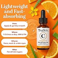 Vista 3 de TruSkin - Suero de vitamina C para la cara, suero facial antienvejecimiento con vitamina C, ácido hialurónico, vitamina E, fórmula iluminadora
