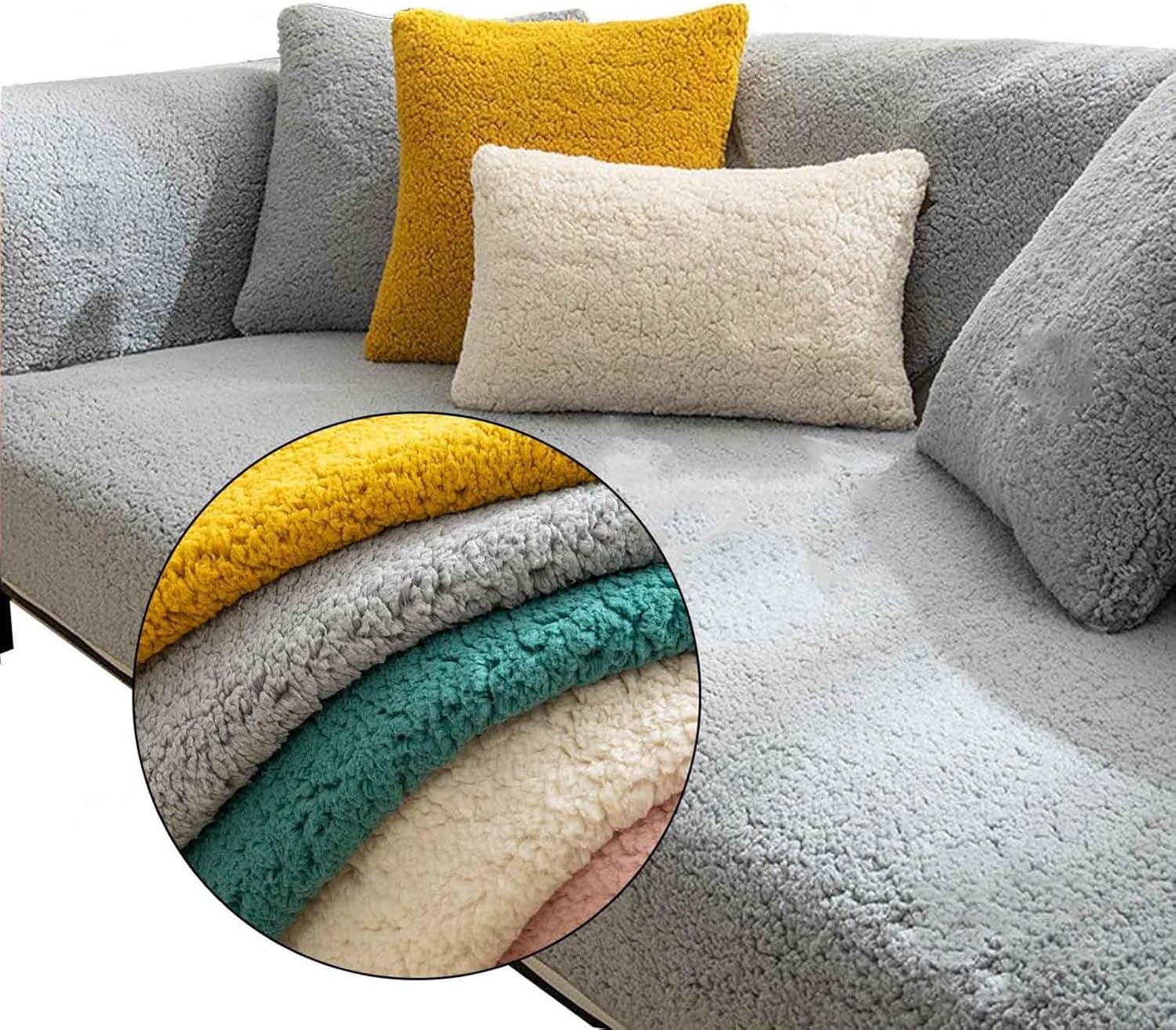 YSZBD Housse De Canape Couvre Canapé Forme De L D'angle Avec Accoudoirs