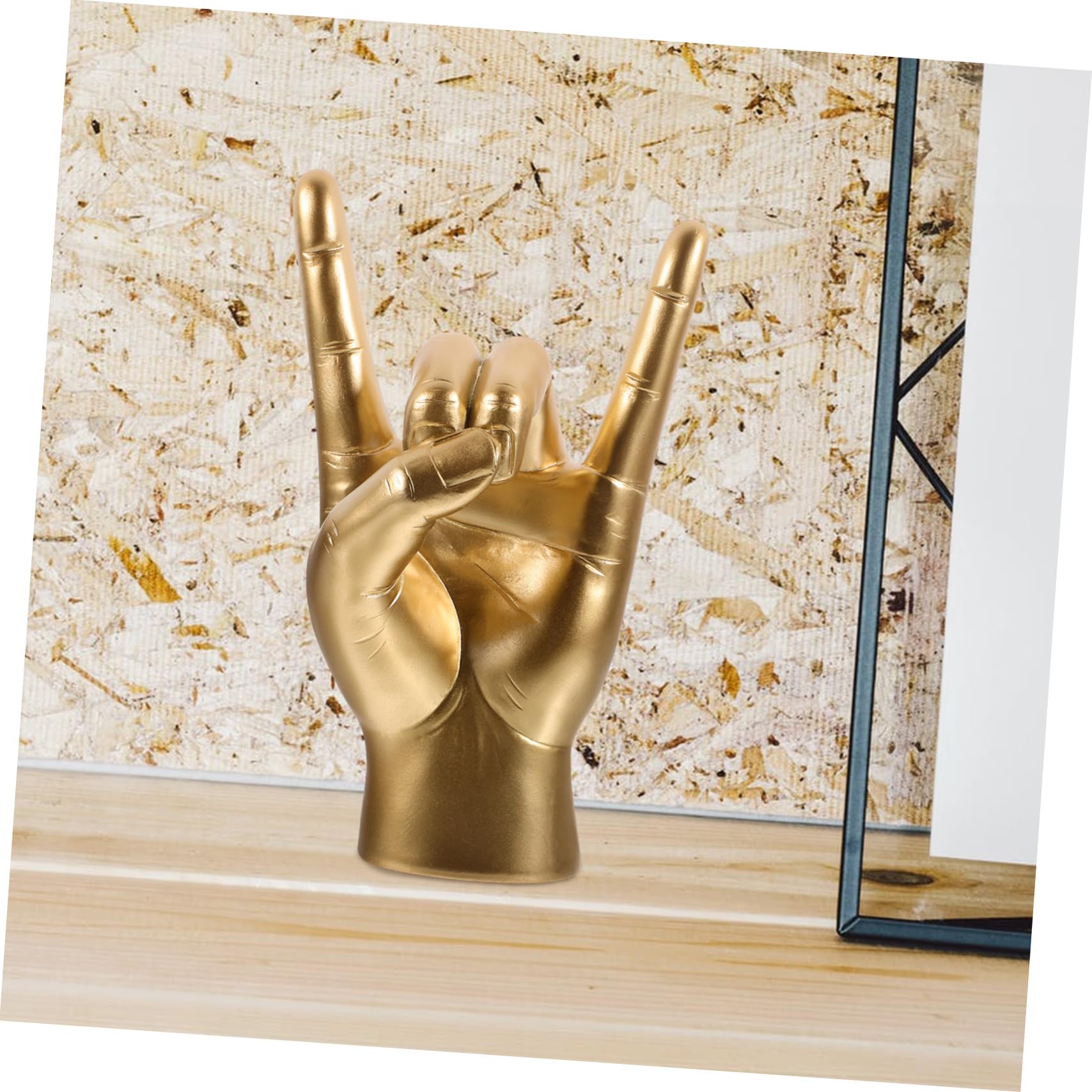 ZXQUEGF Gesto di Musica Rock Modello Decor Statua Artigianato Casa Ornamento di Gesto Rock Scultura in Stile Nordico Ornamento per Scultura di Dito Scultura di Gesto di Roccia a Mano Scultura per Uso