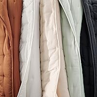 Vista 3 de Yaxa Aware Funda de edredón de mezcla de poliéster reciclado y algodón, estándar, marfil, 26 x 20 pulgadas