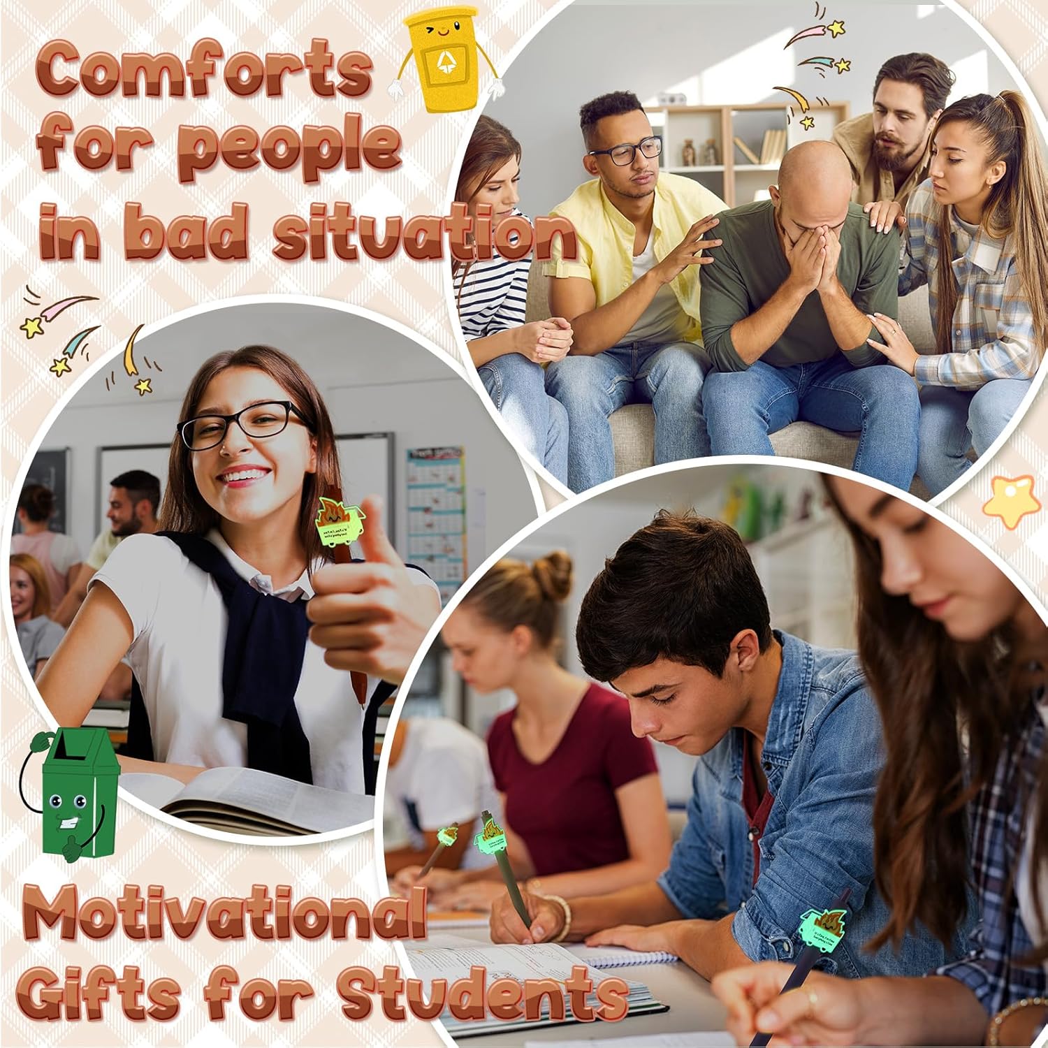 48 Pcs Dumpster Fire Gifts Bulk Employee Appreciation Gift Funny Luminous Dumpster Fire Ballpoint Pens Emotional Support Pens for Coworker Office Staff Team Desk Accessories Dispatcher Week - Image 5