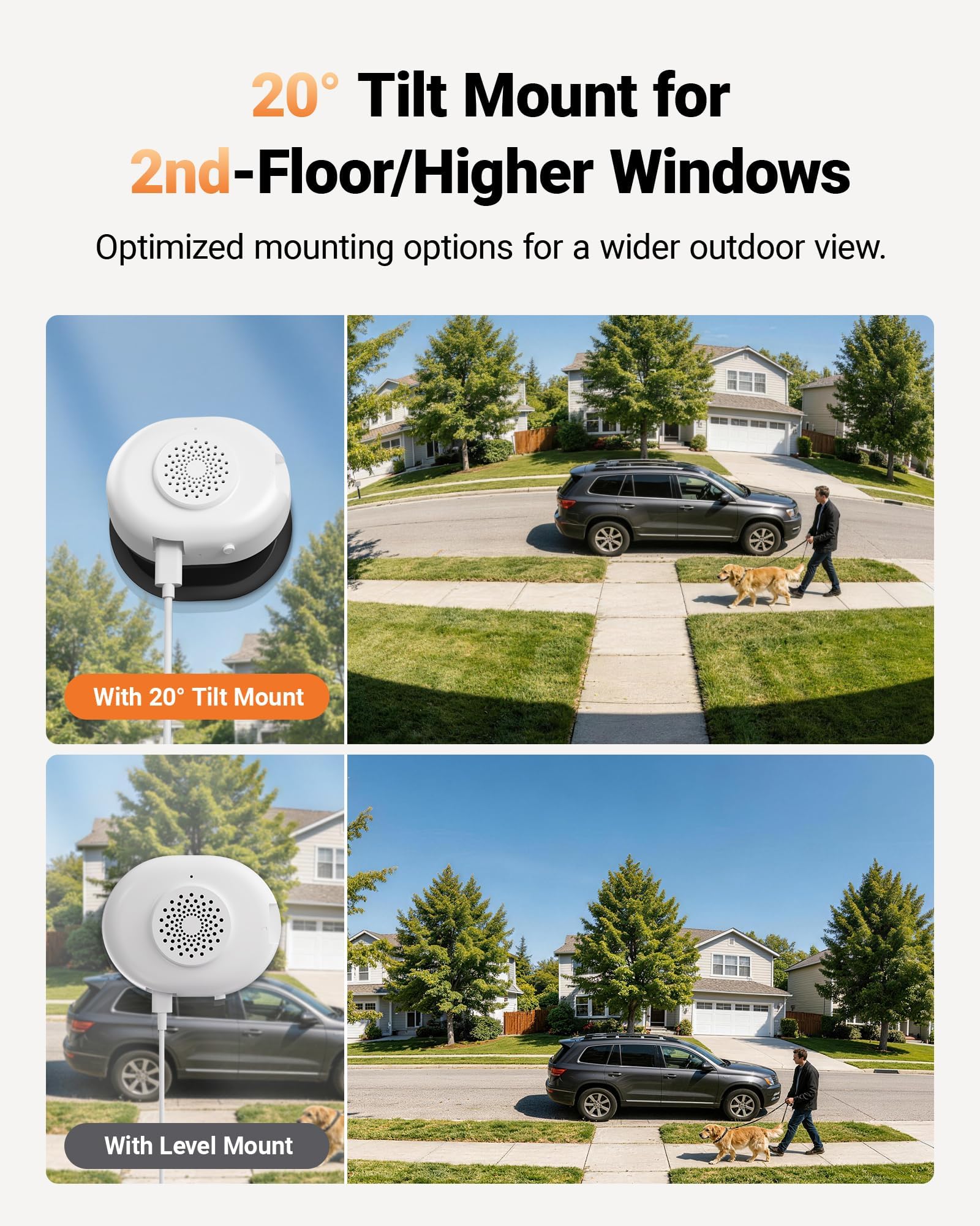 Anlapus Pack de 4 cámaras A60 Pro de 3 MP para ventana WiFi, vigilancia interior hacia el exterior