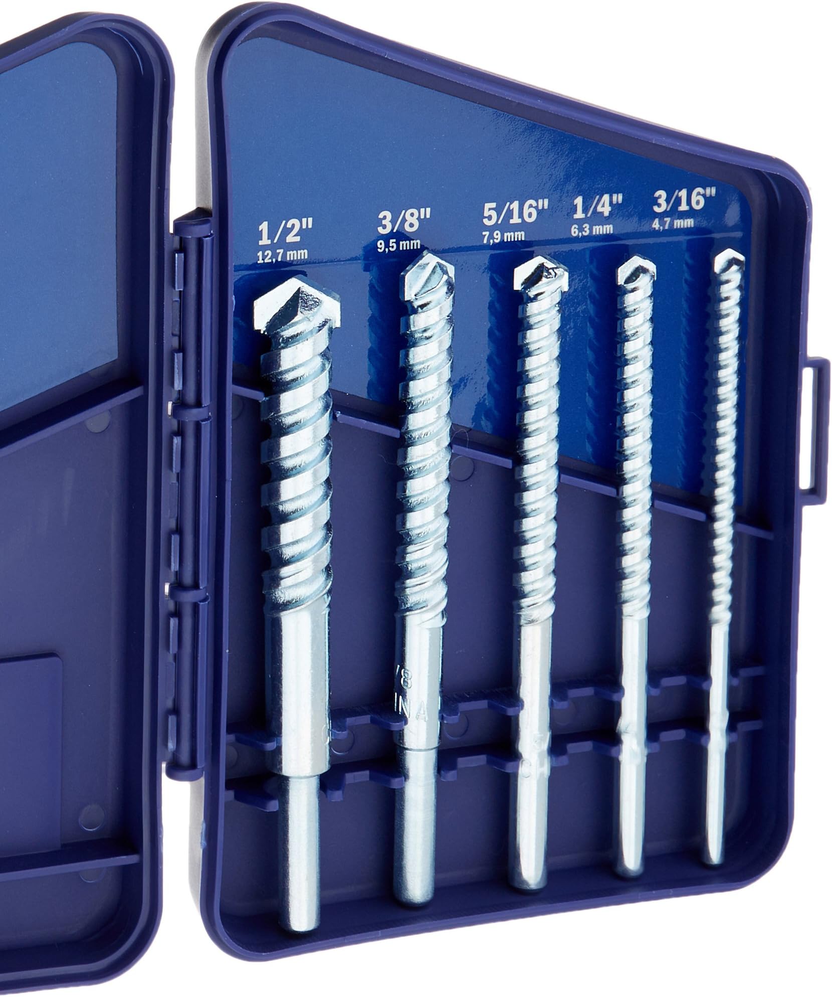 Irwin Tools 61170 Tungsten Carbide Masonry Drill Bit Set, 5