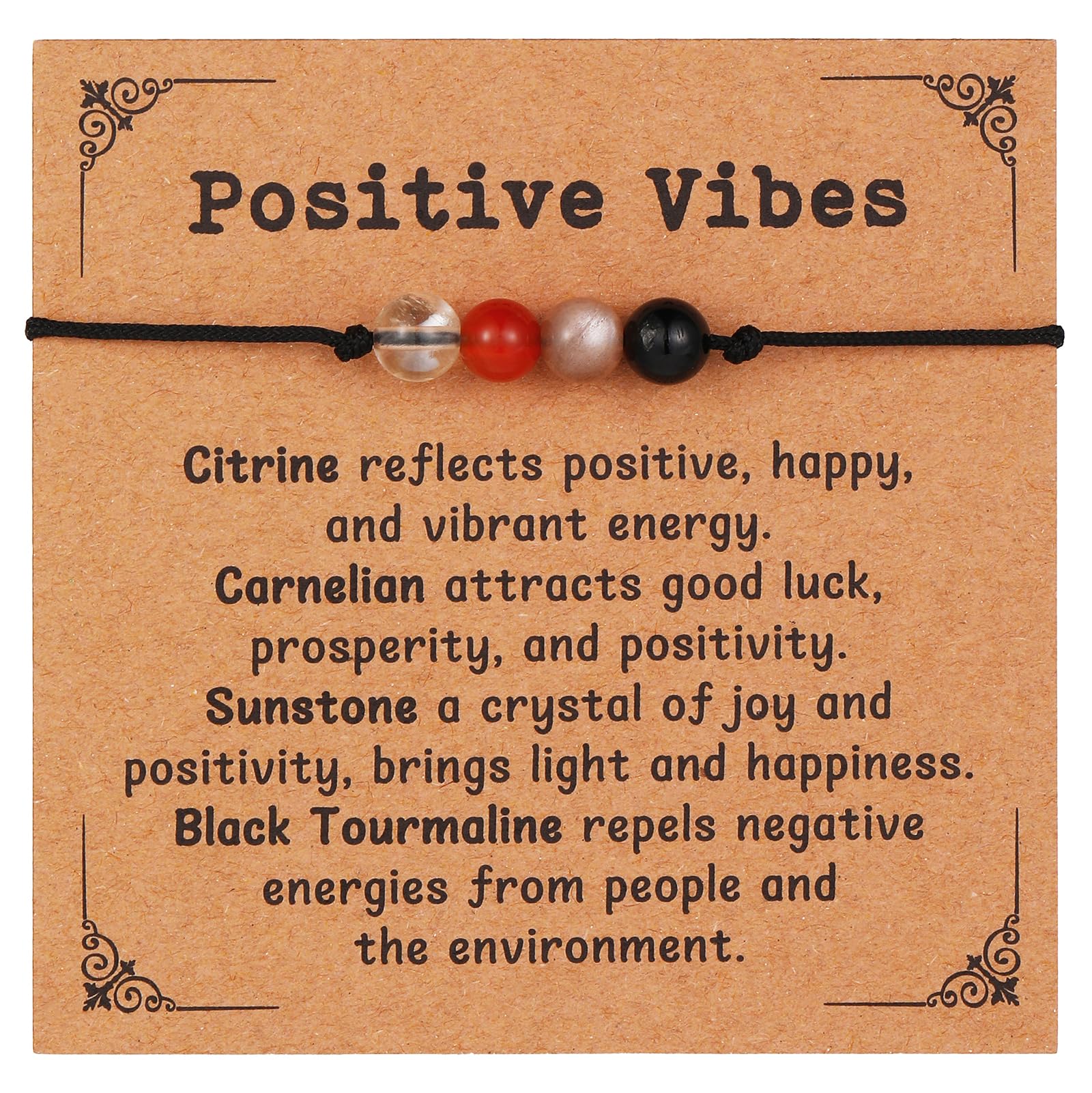 KorothoEmpath Protection Bracelet Empath Bracelets Gifts for Her Natural Healing Crystal Beaded Bracelet, Tourmaline, Amethyst, Hematite, Rose Quartz, Jewelry for Best Friends Daughter Mom