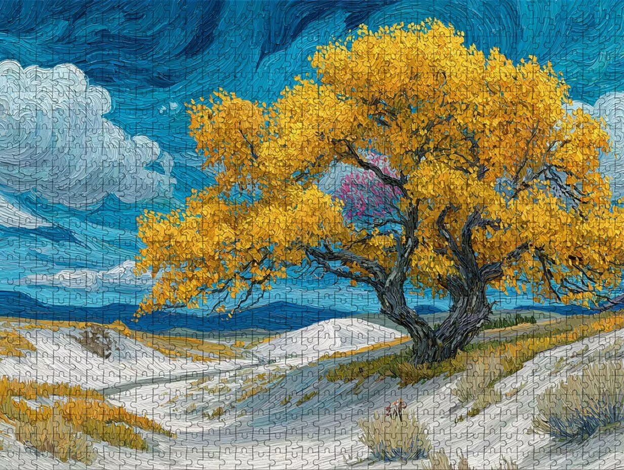 Albero Puzzle 5000 Pezzi Adulti, Cielo Puzzle Legno con Scatola 156x105cm, Idea Regalo Uomo e Donna, Divertimento Per Adulti, per Gioco Familiar, Giochi di Sfida, Squisita confezione Regalo, 4-4456
