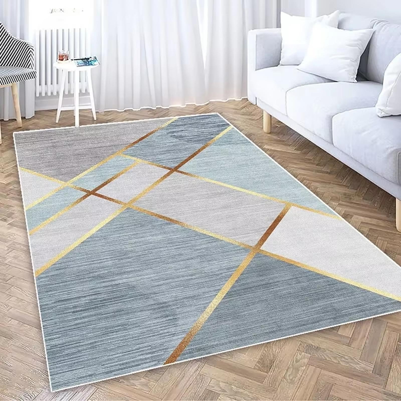 Alfombra nórdica de 50x80cm de lujo para sala de estar y dormitorio moderno