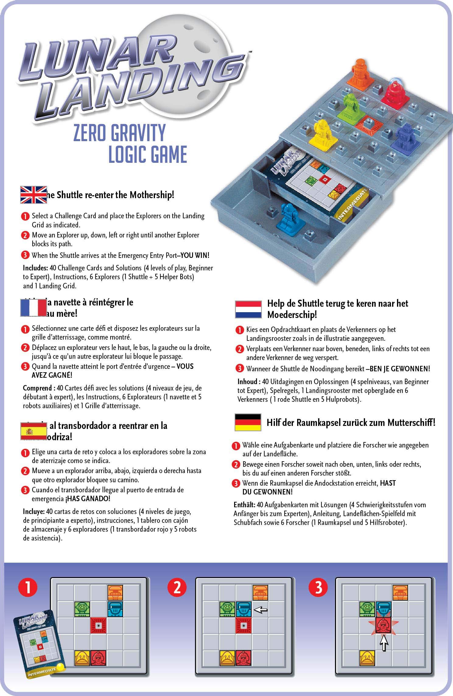 Thinkfun - Juego de lógica de Aterrizaje Lunar y Juguete de Tallo - del Inventor del Famoso Juego de la Hora Punta