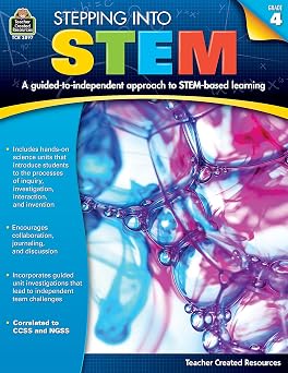 Teacher Created Resources Gr 4 Step Into STEM Workbook Printed Book