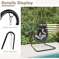 Vista 5 de Giantex - Soporte para silla de hamaca ajustable de acero macizo para sillas y columpios, altura ajustable de 78.0 in a 8.5 in