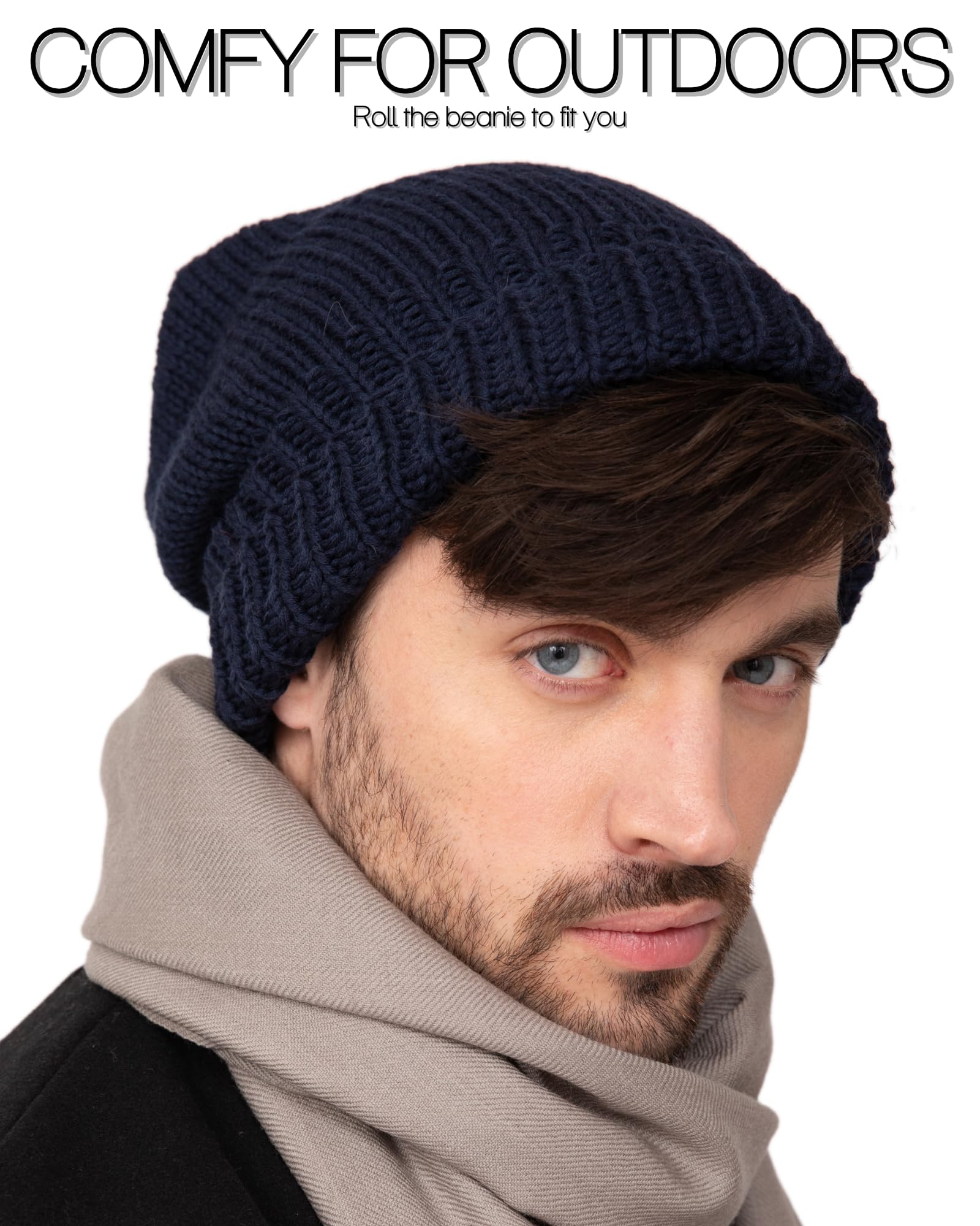 likemary Gorro para hombre – Gorro de lana merino – Regalos éticos – hecho a mano – Sombrero de lana al aire libre