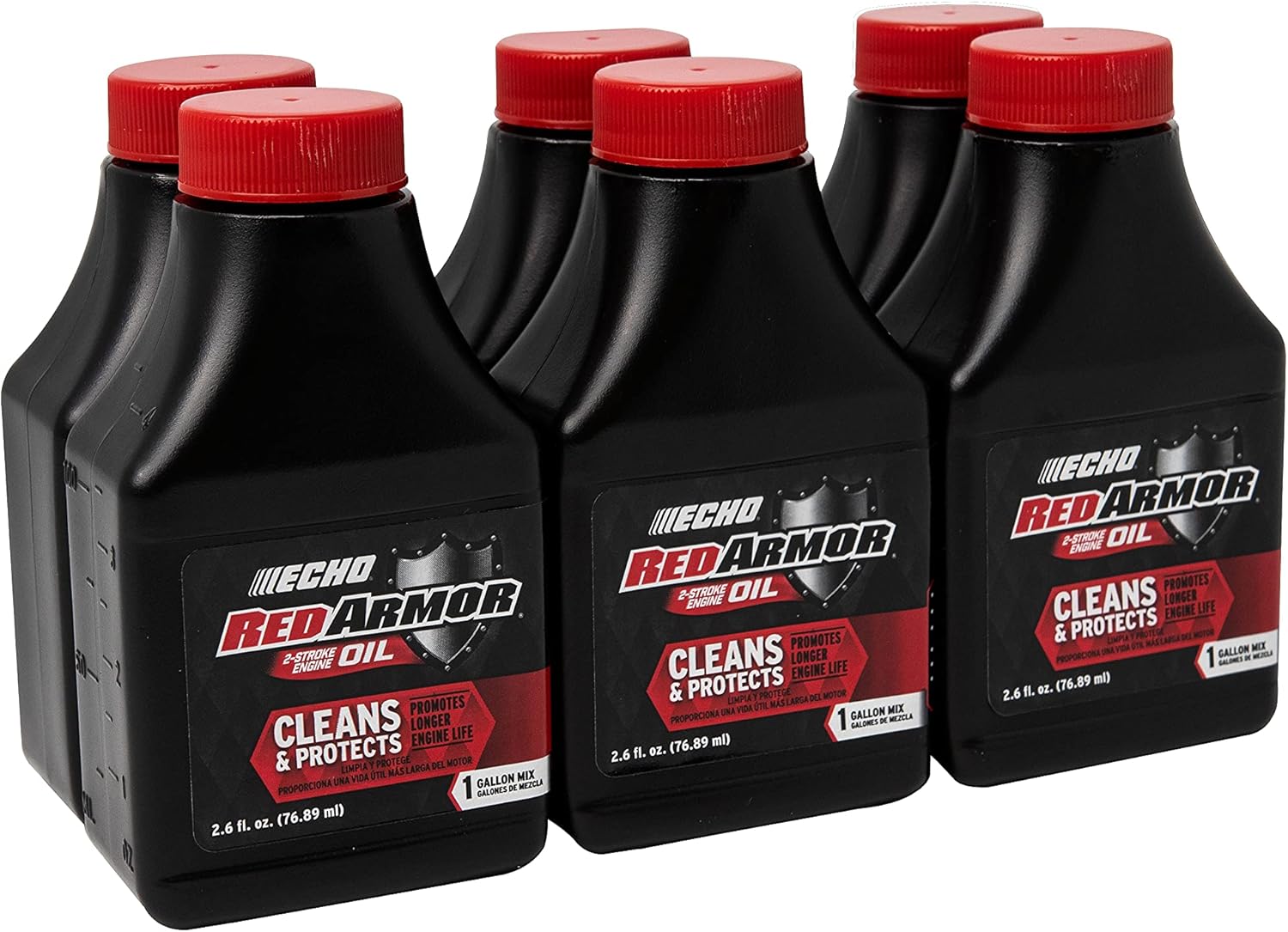 6550001 Red Armor Oil Mix 2-Cycle2-Stroke High Performance, Semi-Synthetic, Clean and Protect Against Carbon Build Up, Outdoor Power Equipment Engine Formula 2.6 fl oz (6 Pack)