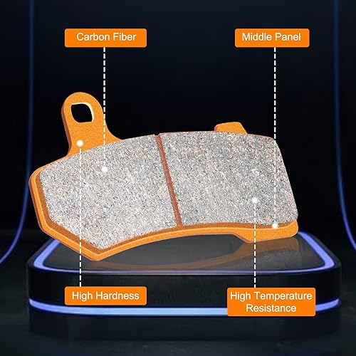 Miniatura 3 de Front Carbon Fiber Brake Pads Compatible with for Yamaha mt 07 mt 09 mt 10 2014-2024 FZ1 Fazer 6 FZ6 FZ8 Fazer 8 2006-2016 yzfr6 Yzf-R6 YZF R6 Yzfr1