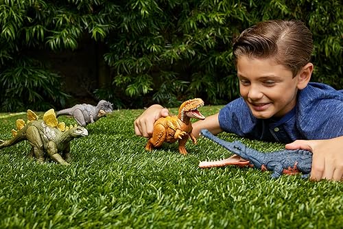 Miniatura 2 de Jurassic World Wild Roar Ekrixinatosaurus - Figura de dinosaurio con sonido de rugido continuo y acción de ataque, juguete físico posable y juego