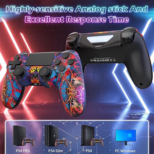 Miniatura 2 de 2 Pack Wireless Controller for PS4ProSlim Consoles, Compatible with Playstation 4, Steam, PC WindowsiOSAndroid with Upgraded Analog