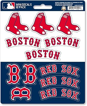 FANMATS 39292 Boston Red Sox Mini Decal 12-pk