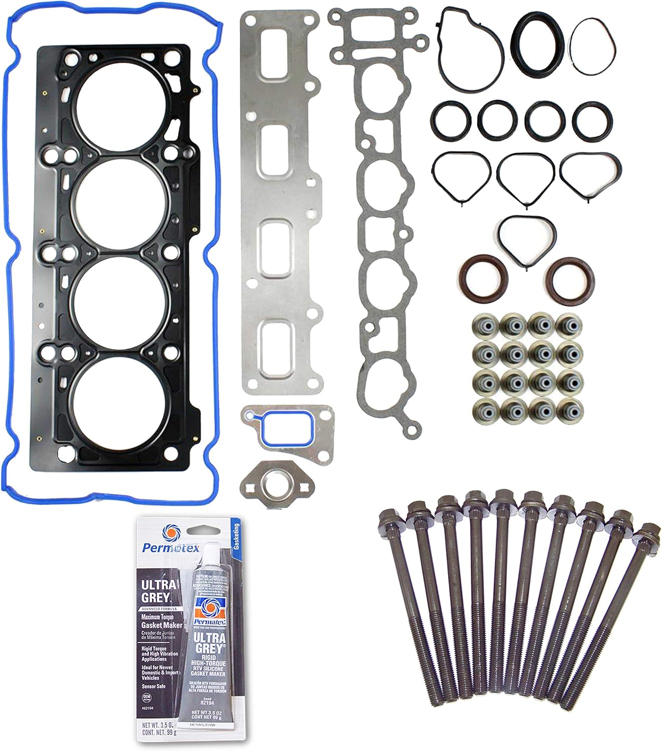 CPWK35 Head Gasket Set Bolt Kit Fits: 01 Chrysler Sebring Dodge Stratus 2.4L DOHC 16v EDZ
