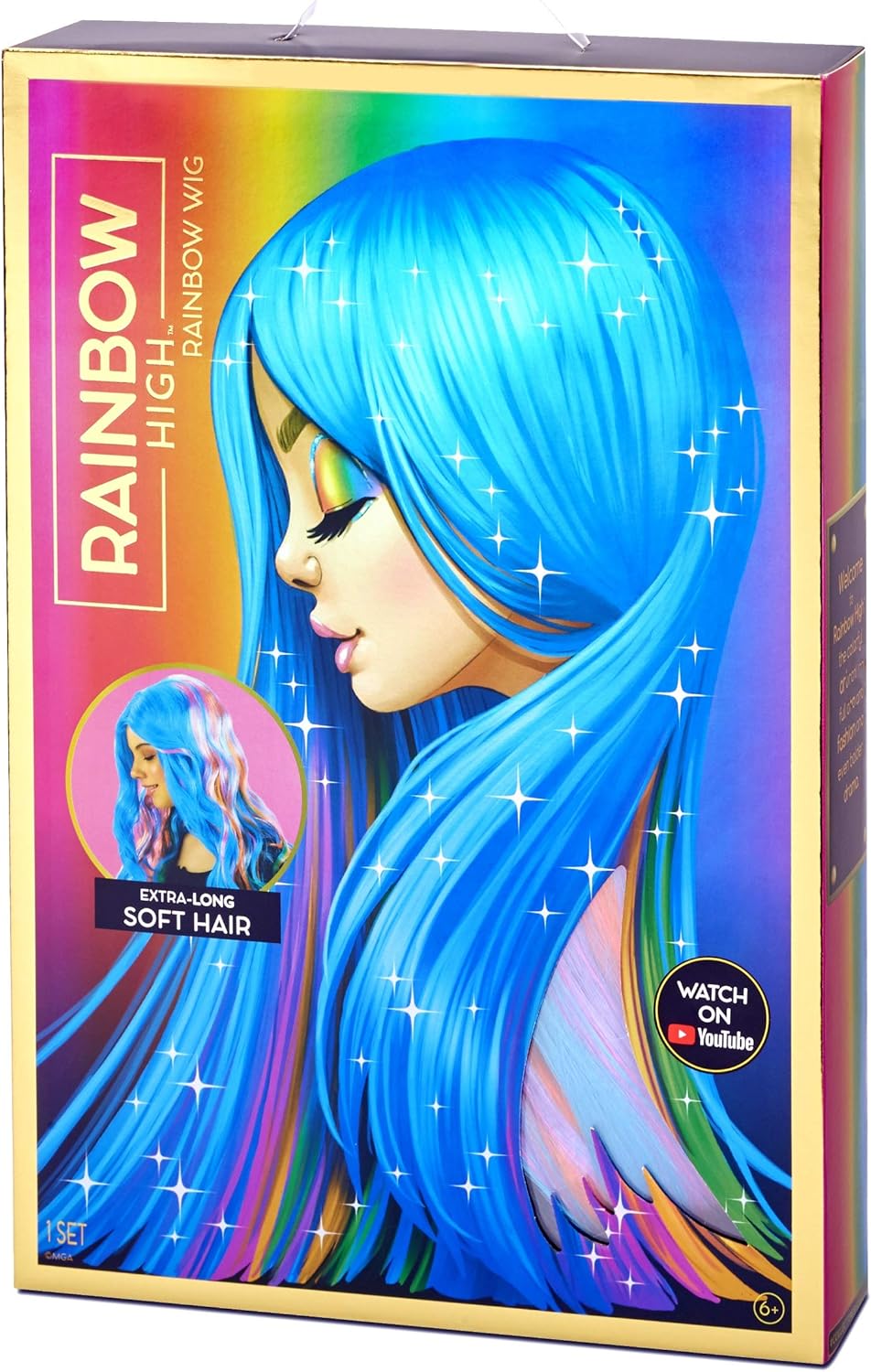 Rainbow High Rainbow Wig – 18"" Role Play Wig for Girls (572534EUC)