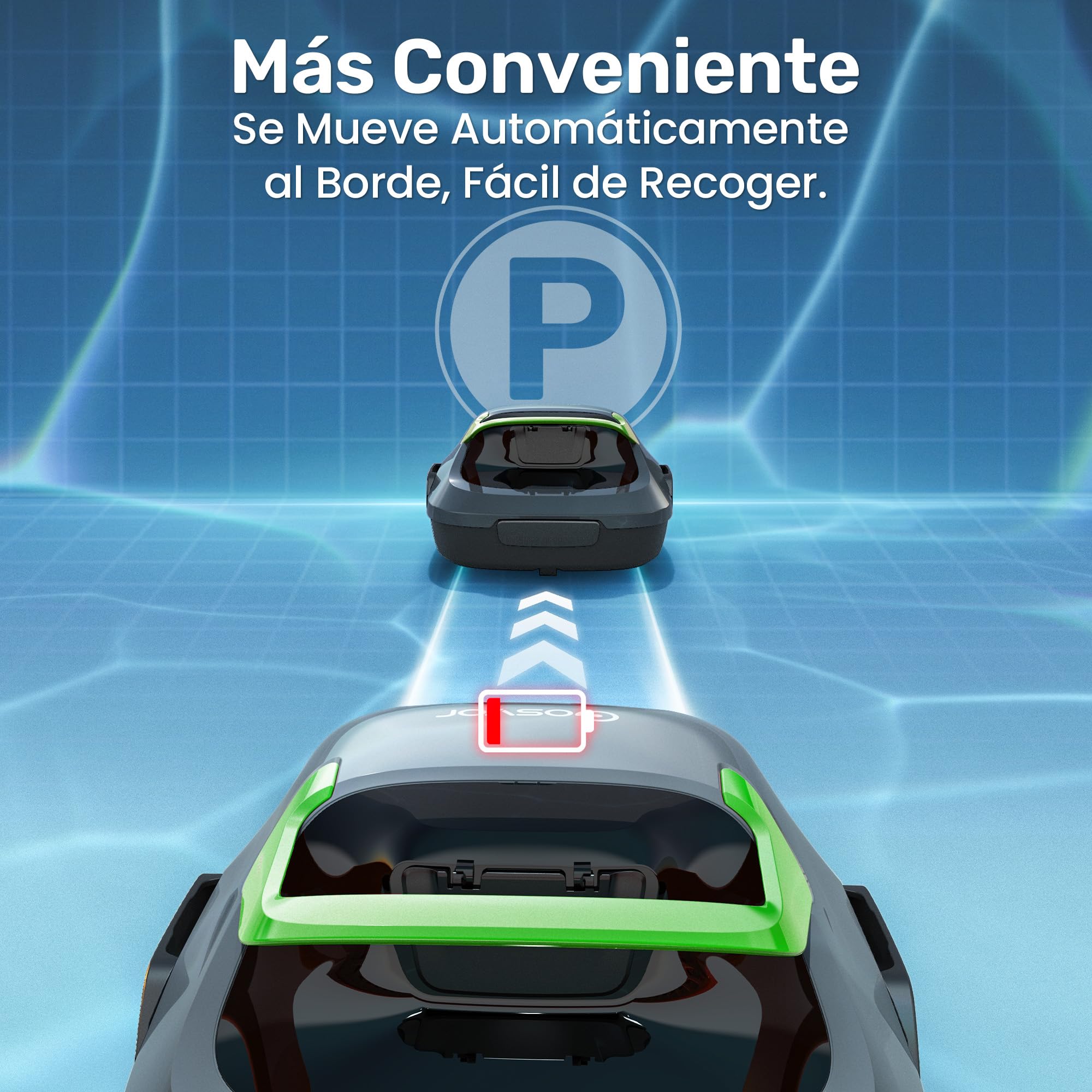 Gosvor (Nuovo 2026 Robot limpiafondos Piscina Sin Cables - Autonomía 90 Min, Autoestacionamiento,para Piscinas hasta 80m², Filtro 180 Micras, Limpiafondos Automático Inalámbrico,Gris Verdoso
