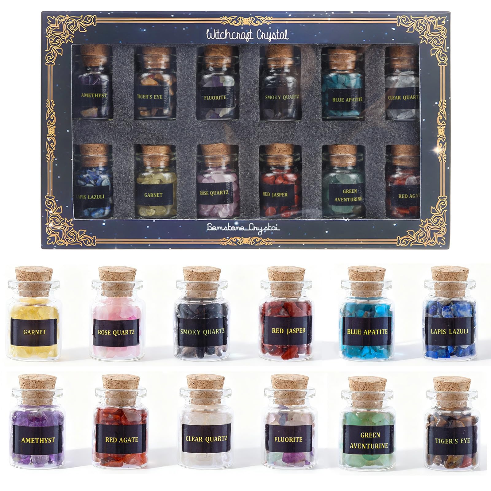 12 PCS Crystals and Healing Stones 