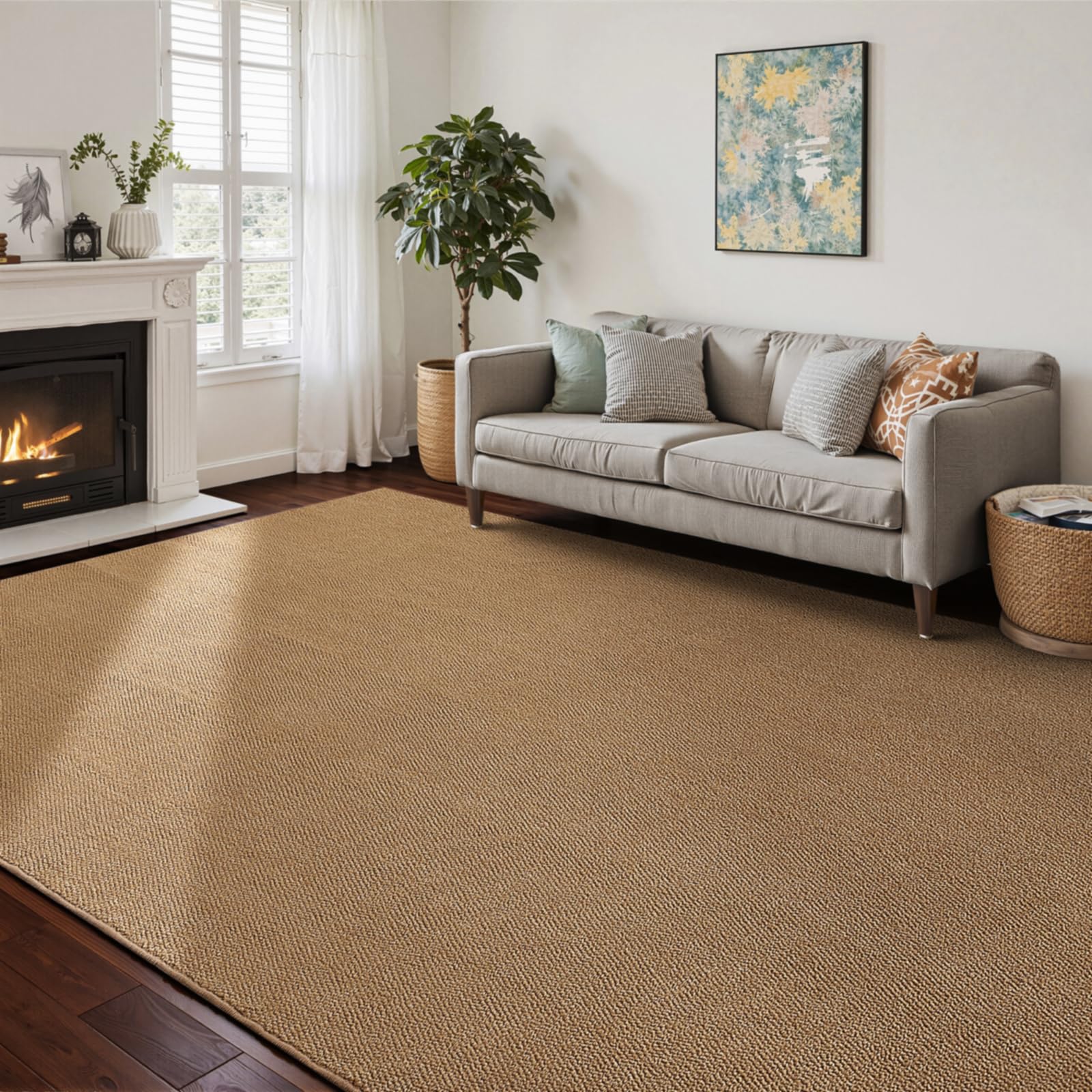 チベットラムスキン1匹物約60×95cm ブラウン Amazon.com: CHAMPLANT Washable Area Rug 8x10 Feet Brown Non Slip