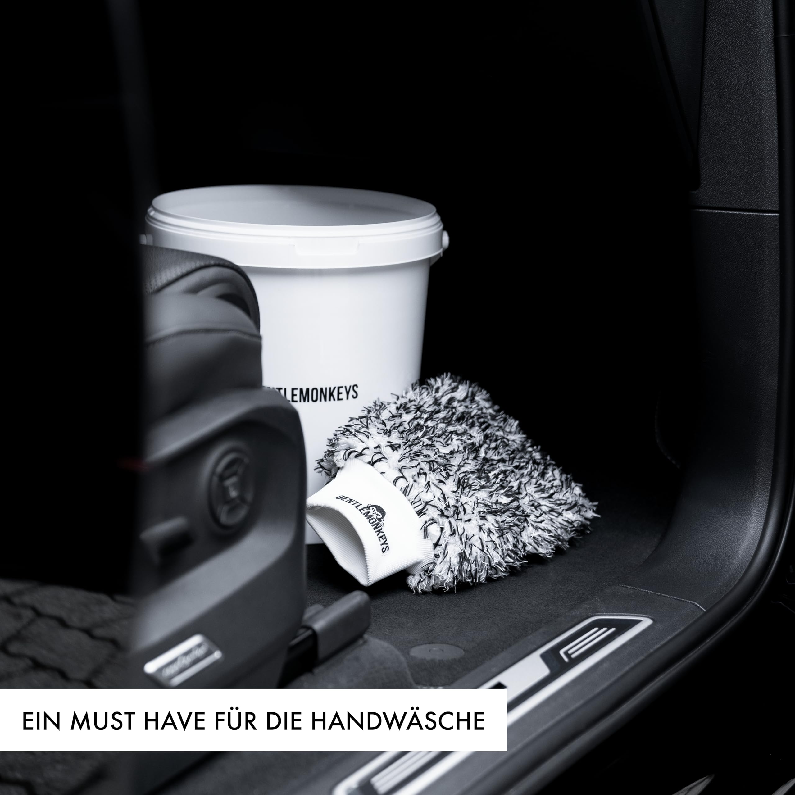 GENTLEMONKEYS Auto Waschhandschuh • Premium Autowaschhandschuh für professionelle Autopflege • 100% saugstark, kratzfrei & schonend • Mikrofaser Putzhandschuh aus ultraweicher Mikrofaser