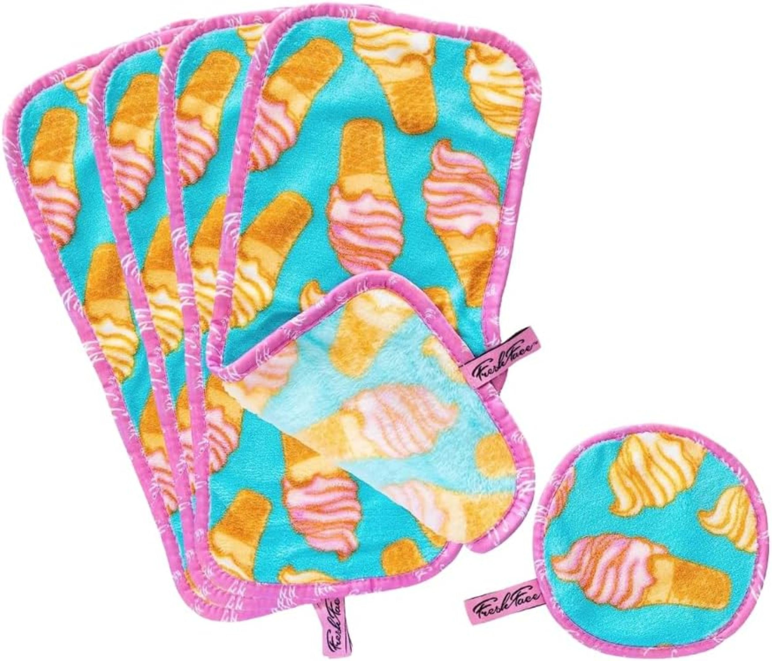 CAMPANELLI - Toallas desmaquillantes lavables y reutilizables. Ideal para pieles sensibles. FreshFace y belleza perfecta como se ve en QVC y HSN (juego de 5 piezas)