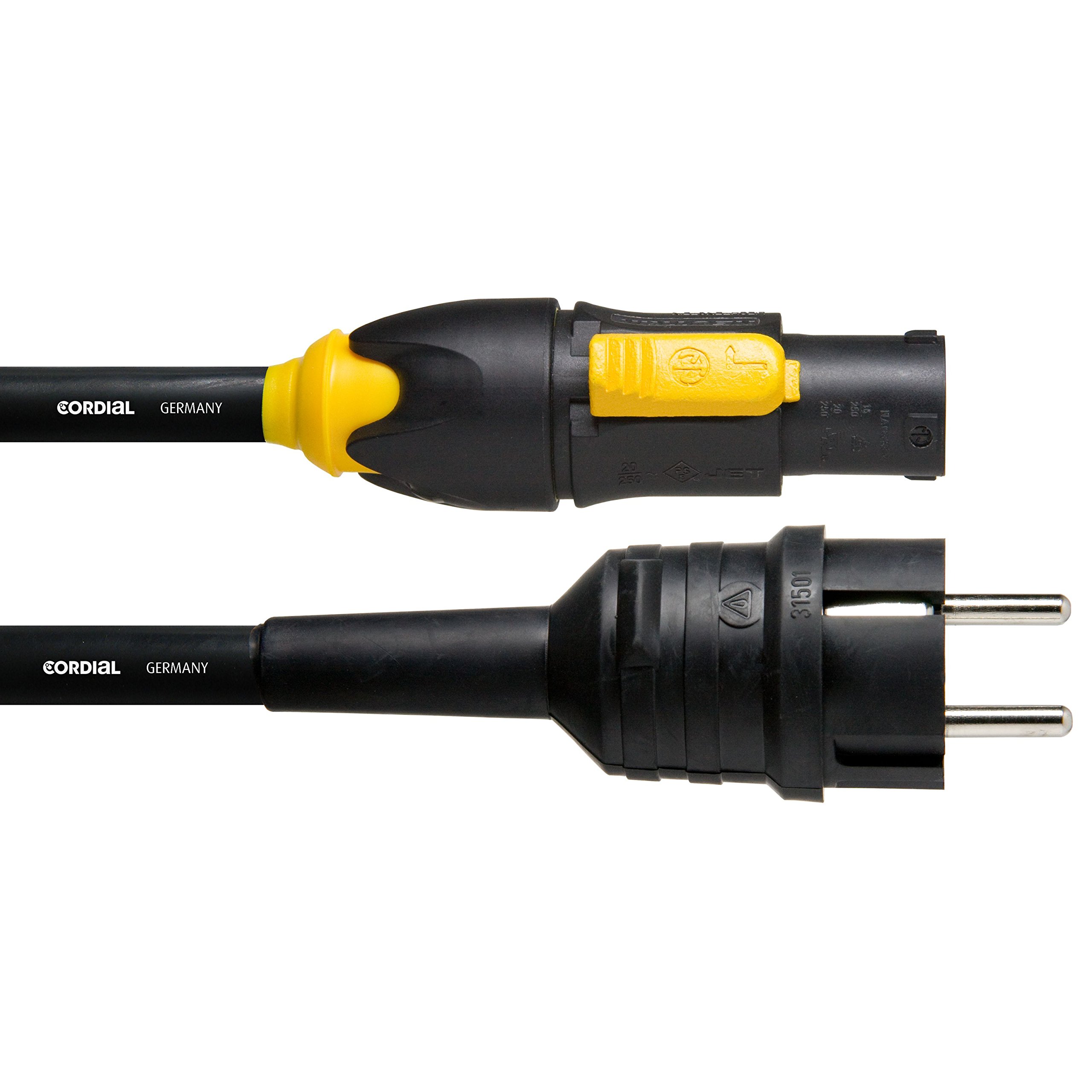 Cable de alimentación Powercon True1 Schuko 1,5 m Cordial Titanex IP65 4