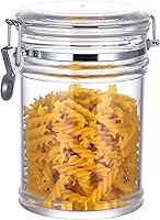 Vista 9 de Tarro de almacenamiento acrílico de 24 onzas, tapa hermética con anillo de sellado de silicona, recipiente ideal para azúcar, té, especias, hierbas