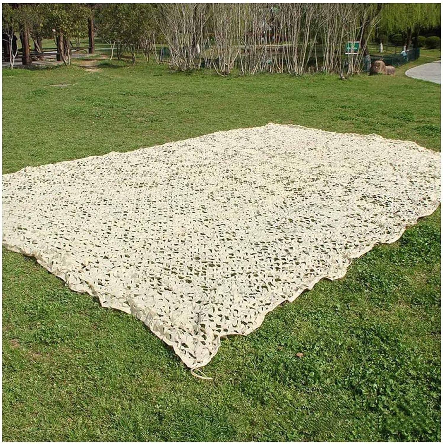 Camo Shade Net Sunscreen, Hunting Camouflage Netting, for Military Decoration, Outdoor Camping, Reinforced Camouflage Net Cover 1.5/2/4/6/8m, Beige,3x3m(9.8 * 9.8ft)