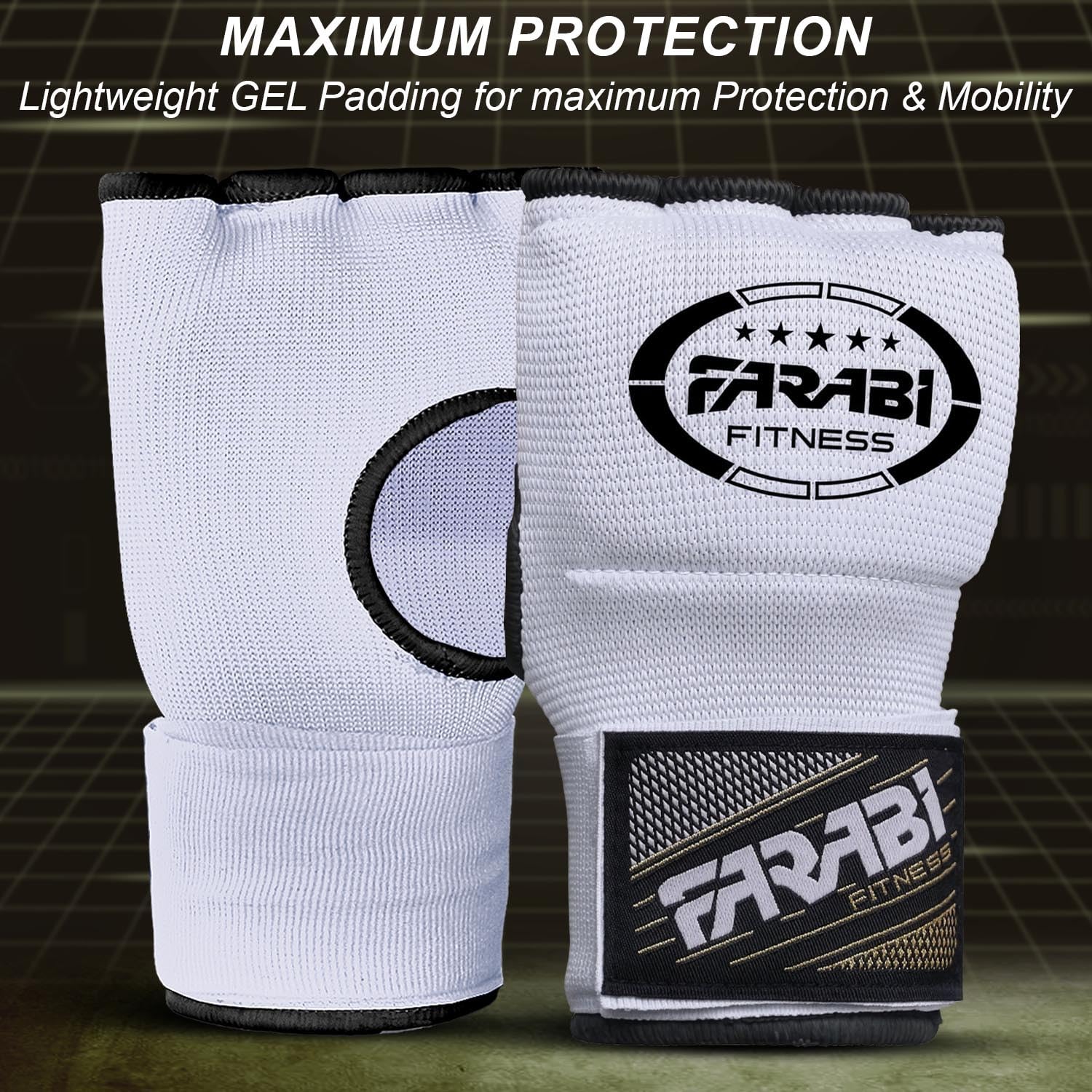 Farabi Sports wewnętrzne rękawice bokserskie dla dorosłych – taśmy treningowe dla mężczyzn i kobiet – bandaże do treningu MMA i Muay Thai