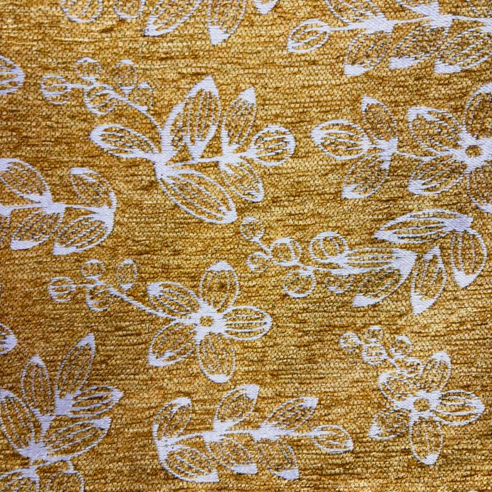 Image of STITCHNEST Woven Table Runner 13x60 Inches | Yellow Floral Design | Tassel Finish | Modern Dining Table Decor