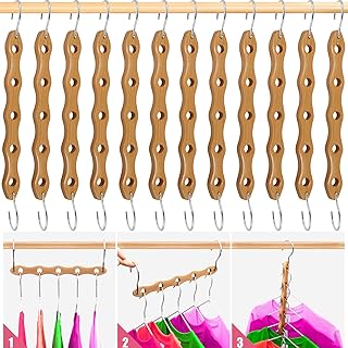 Closet Organizer,12 Pack Stronger Closet Organizers and Storage Clothes Hanger with 5 Holes Closet Storage for Heavy Clothes,College Dorm Room Essentials Magic Closet Organization Space Saving Hangers