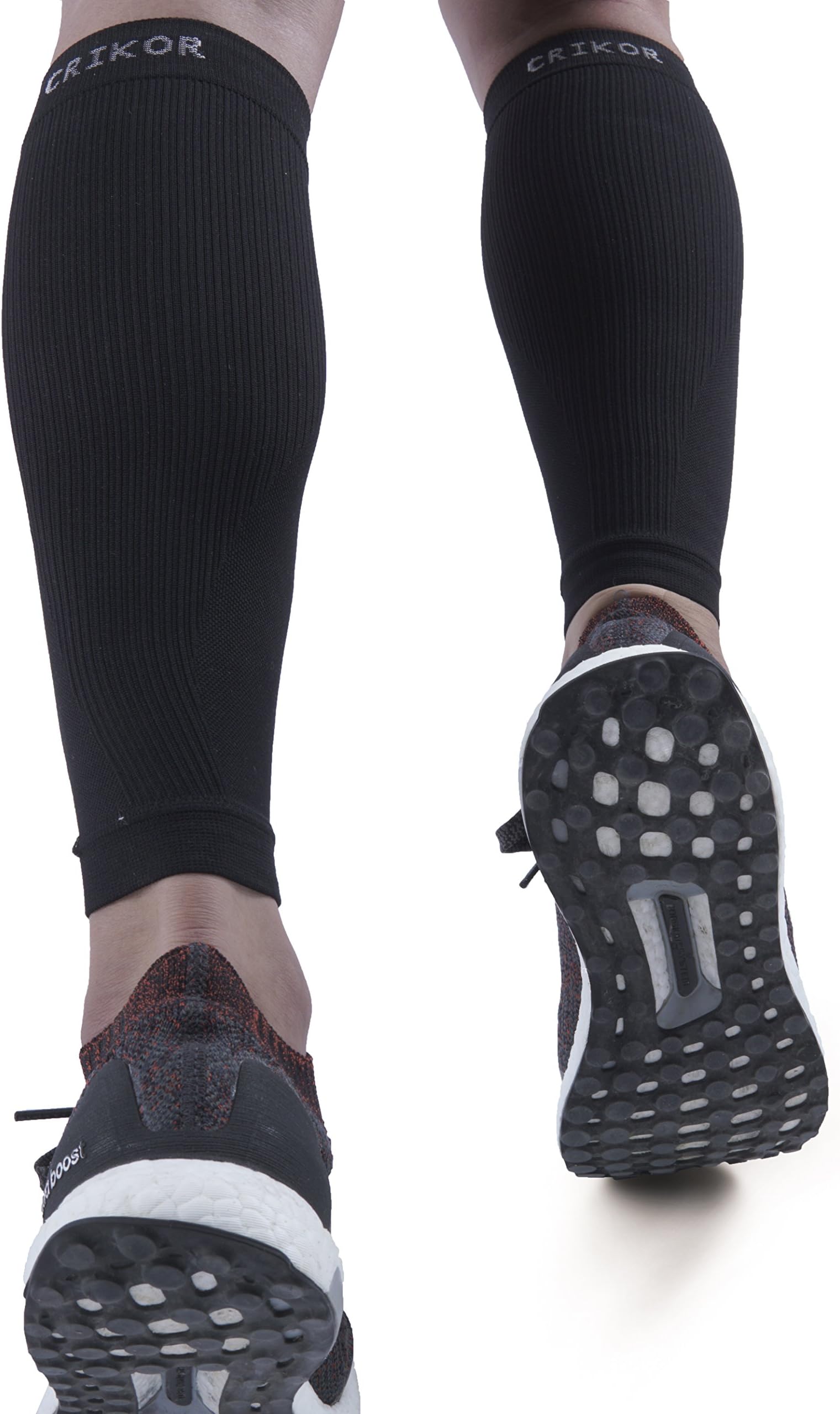Crikor Calf Compression Sleeve (1-Pair) Improves Circulation and Recovery for Shin Splint, Calf Pain, Swelling, Leg Cramps - Man Women Runners Guards Sleeves for Running, Cycling, Maternity, Travel