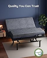 Vista 9 de Marsail Base ajustable NS0 con juego de colchón, marco de cama ajustable Split King + colchón de espuma viscoelástica de gel de enfriamiento de 14