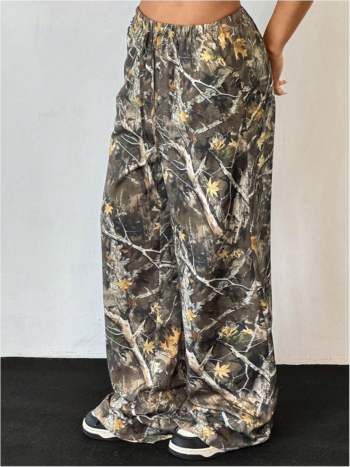 Floerns Girl's Camouflage Baggy Wide Leg Hunting Sweatpants Drawstring Camo Pant - Image 3