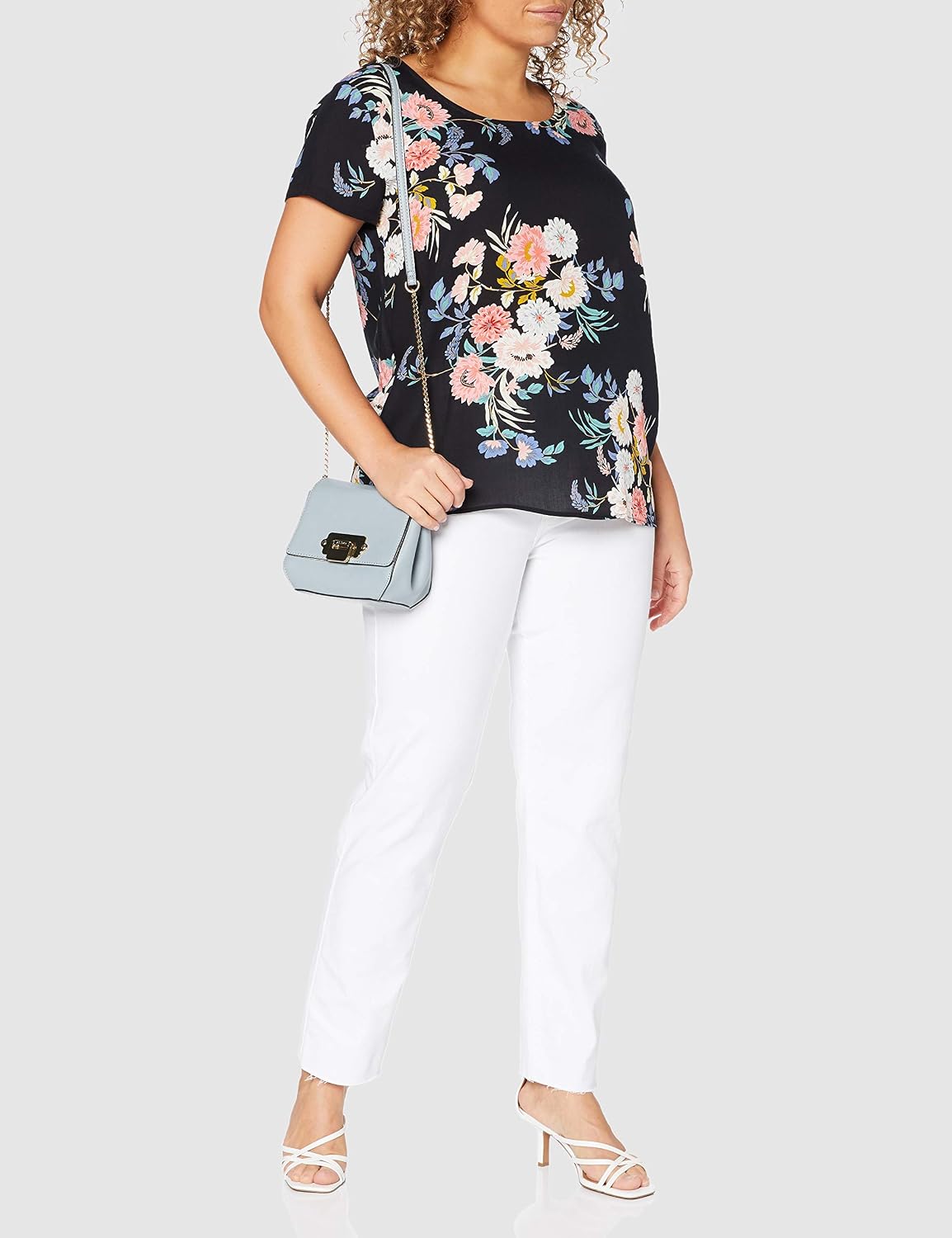 ONLY Damen Top Onlfirst One Life, Kurzärmlig Mit Blumenprint – Lässig & Romantisch