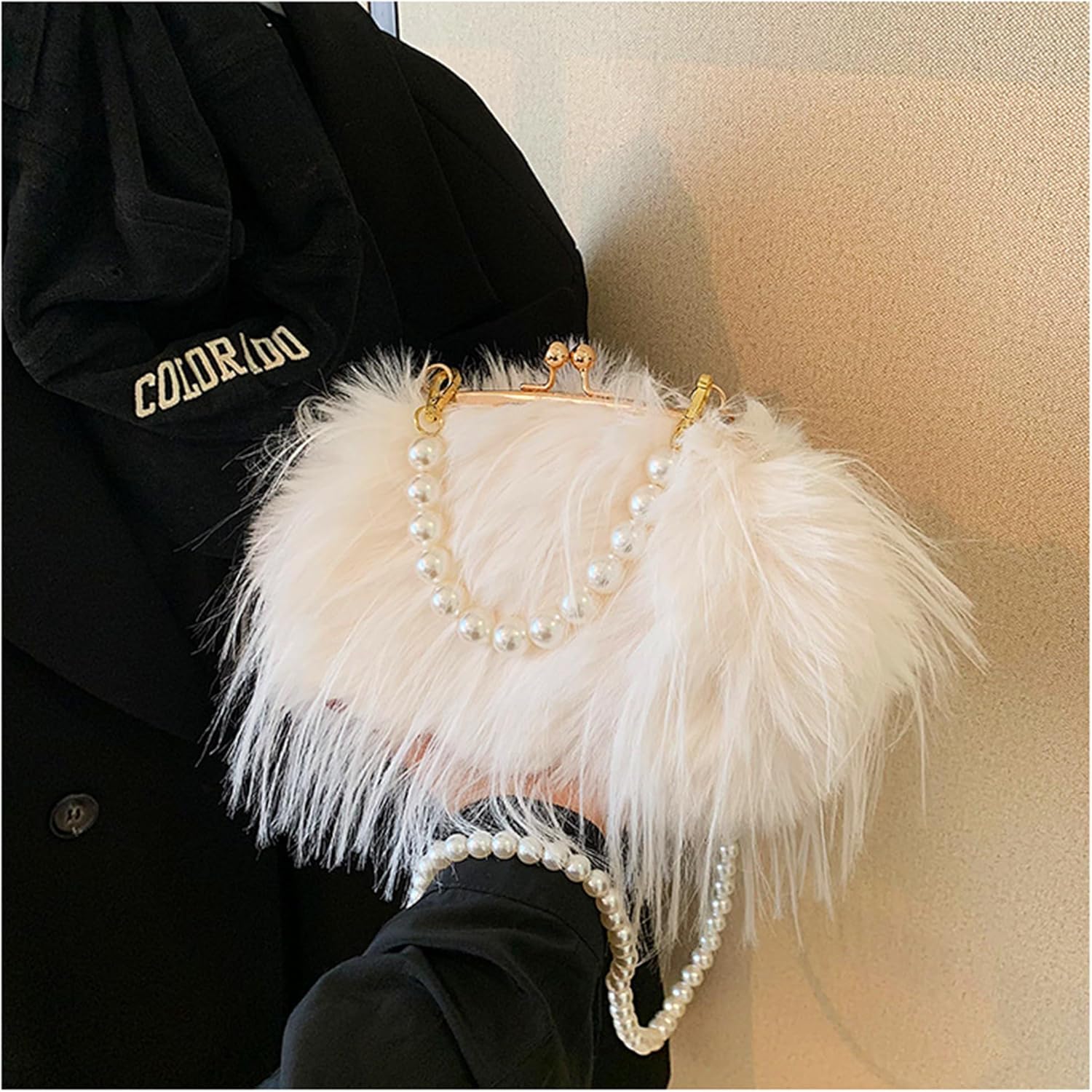Feather Purse Clutch For Women Ostrich Feather Handbag Shoulder Crossbody Evening Bag | Feather Purse, Ostrich Feather