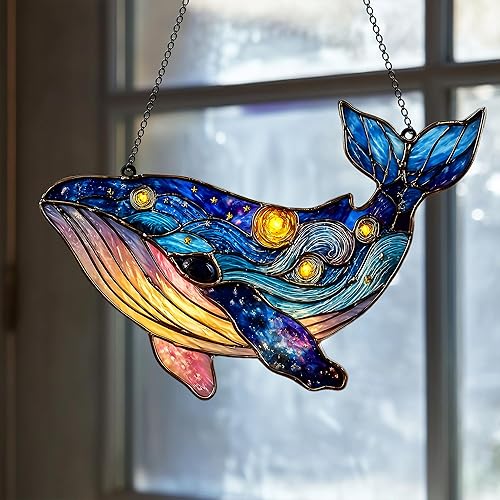 Vista 18 de Tropical Pineapple Blossoms Acrylic Suncatcher - Faux Handmade Stained Glass Window Hanging Ornament for Display, Home Decor & Gift Idea for