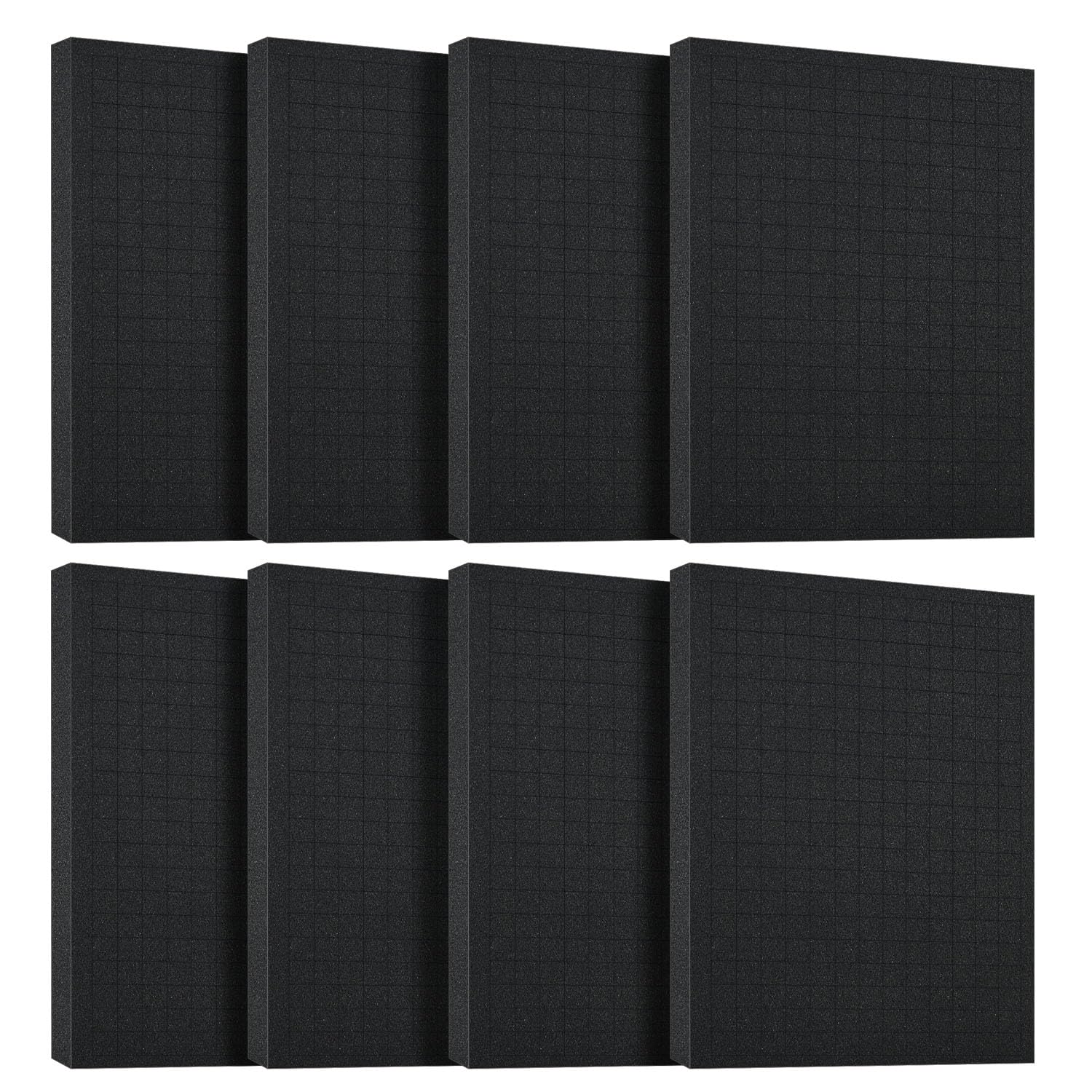 FoamJoy 8 PCS 16x12x1 Inch Pick and Pluck Foam Inserts for Cases - Professional-Grade Tool, Game Box & Drawer Organizer