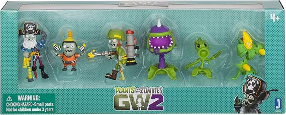 Plants vs. Zombies GW2 Action Figure (6 Pack), 2