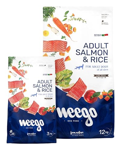 EEXDMX Blackout Weego Dog Food Adult Salmon & Rice Low Grain 12kg