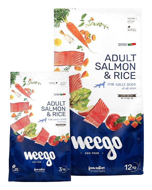 EEXDMX Blackout Weego Dog Food Adult Salmon & Rice Low Grain 3kg