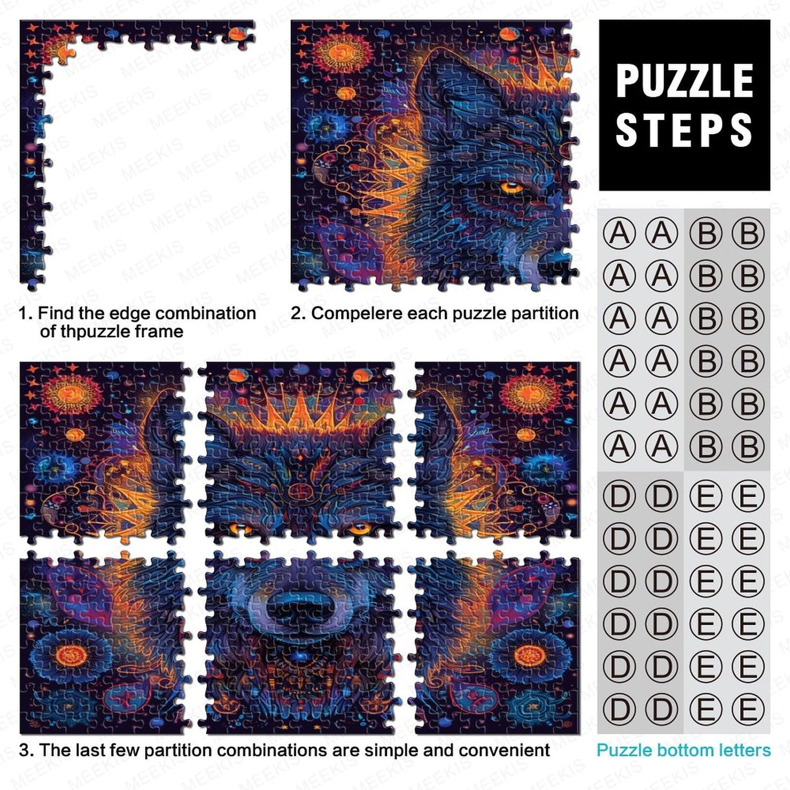 Puzzle 1000 Pezzi Per Adulti: Cane Corso Colorato, Rompicapo Da 75x50 Cm, Con Poster Incluso - 5