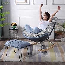 Sofa Chair with Pedals, 70% Down + 30% Doll Cotton Removable Recliner Sofa Reading Chair, Carbon Steel Base and Front Rear Locker, Bearing 300kg, For Bedroom Office