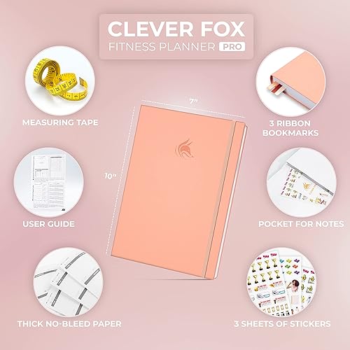 Miniatura 2 de Clever Fox Fitness Journal PRO - Agenda diaria de entrenamiento con planificador de comidas y rastreador de hábitos, libro de registro de ejercicios