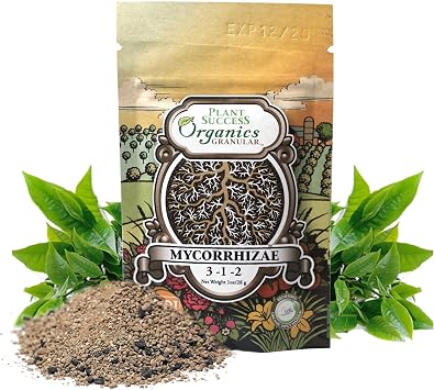 Mycorrhizal Fungi Plus Starter Fertilizer for Plants, Plant Success Organics, Root Stimulator, Treats 30 Plants, Ultra Concentrated Mycorrhizae for Tree, Rose and Flower Care