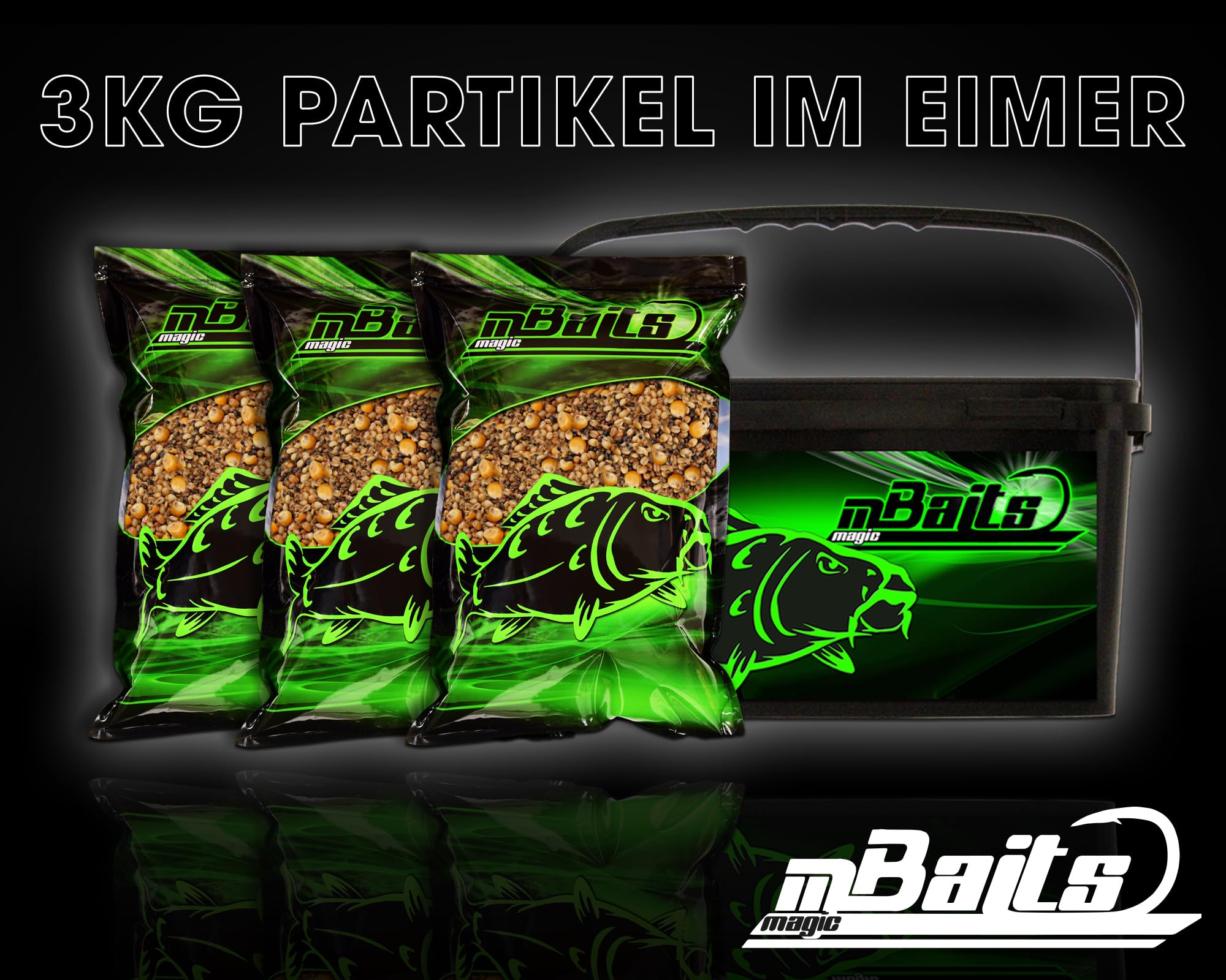 Angel-Berger Magic Baits 3kg Ready Particle Mix Scopex im Eimer Carp Seeds Angelfertig Partikel Karpfen Köder Gekochte Körner Karpfenfutter Futtermittel