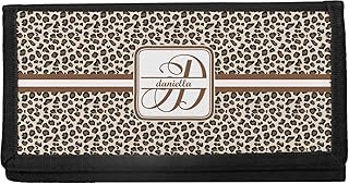 Leopard Print Canvas Checkbook Cover (Personalized)