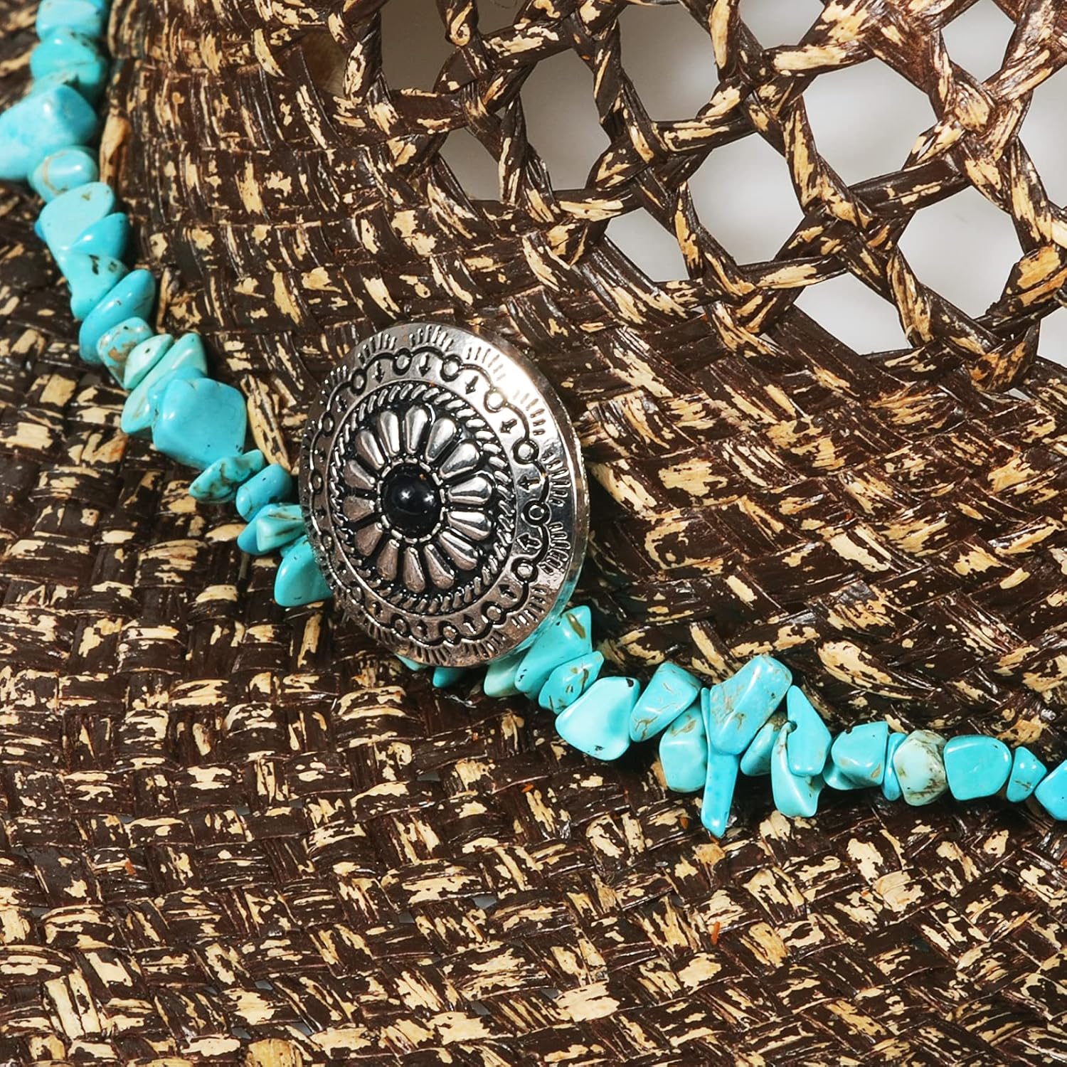 MIX BROWN Straw Cowboy Hats Cowgirl Hat Western Cowboy Hat Rancher Hat for Men Women, Exquisite Decoration Band - Image 5